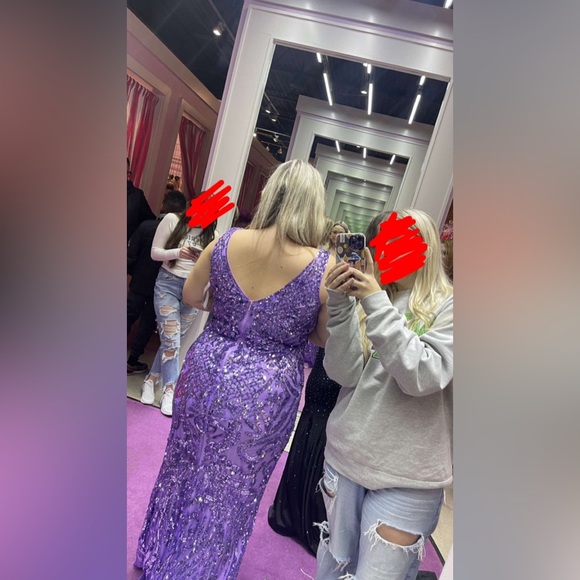Prom Dress! Worn Once! Purple Primavera Dress - Picture 4 of 4
